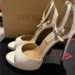 Steve Madden Wiley White Patent Women’s Heels